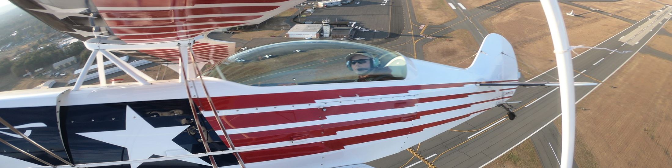 gopro footage of a man in a plane